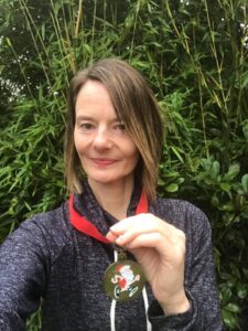 Santa Run completed Lynette