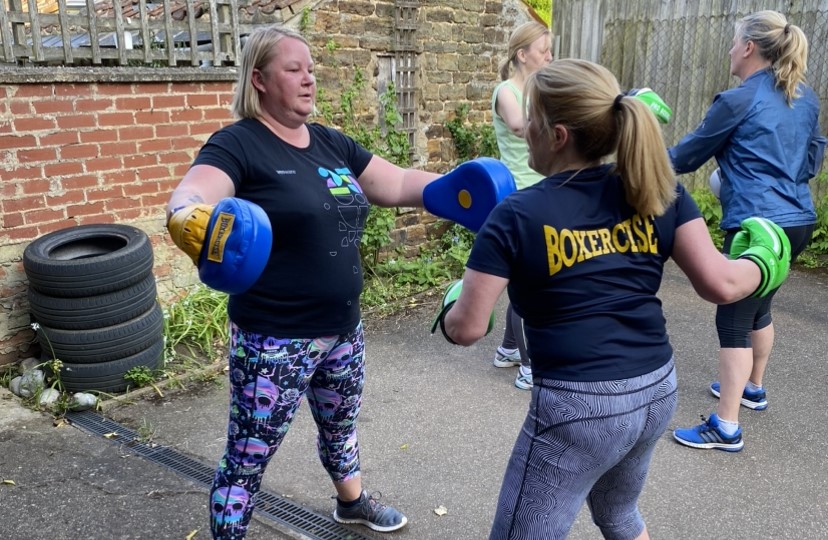 Boxercise Polly and Patrick